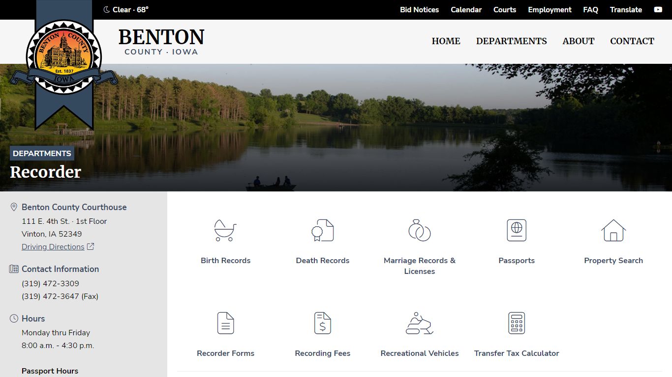 VITAL RECORDS - Benton County Iowa